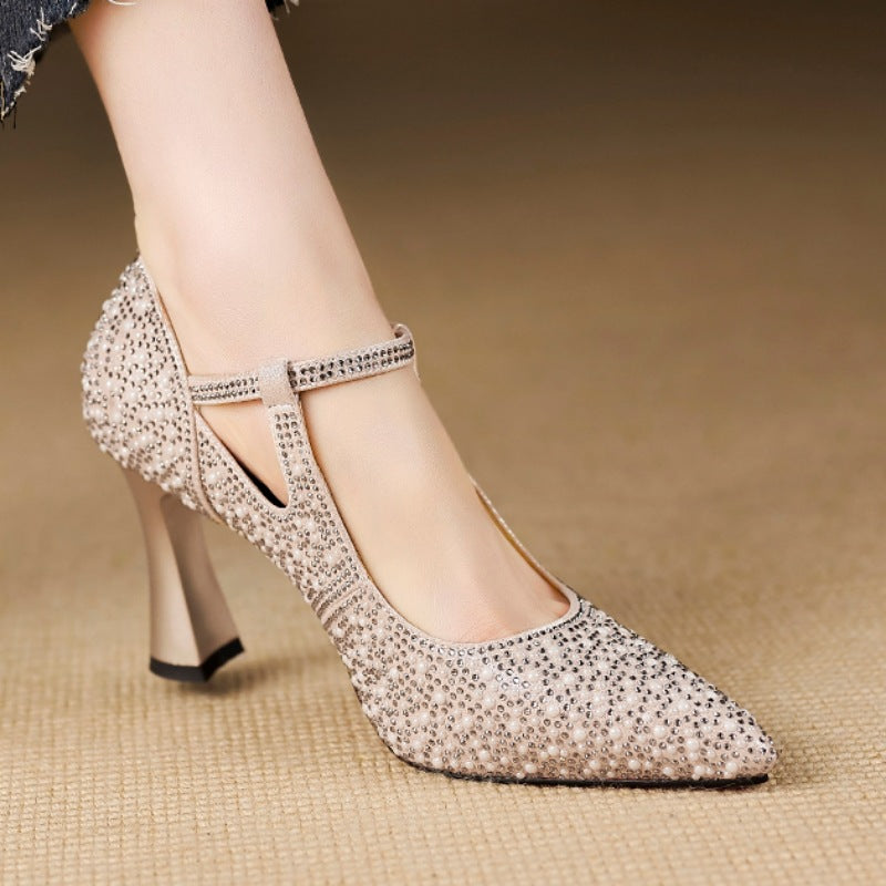 Low-cut Cheongsam Wedding Banquet Shoes Womens High Heels