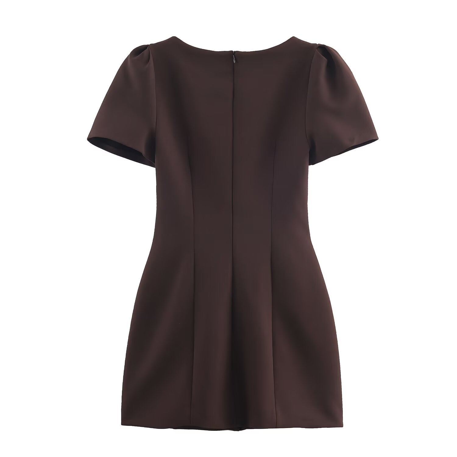 Womens Western-style Chic Pleated-pocket Dress