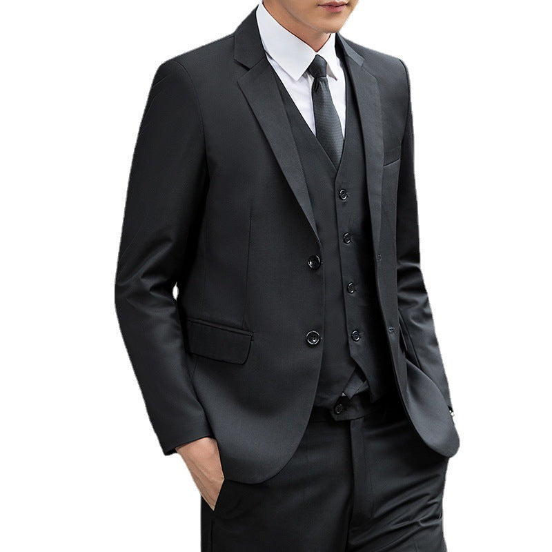 Korean-style Casual Blazer Suit Jacket Three-piece Set