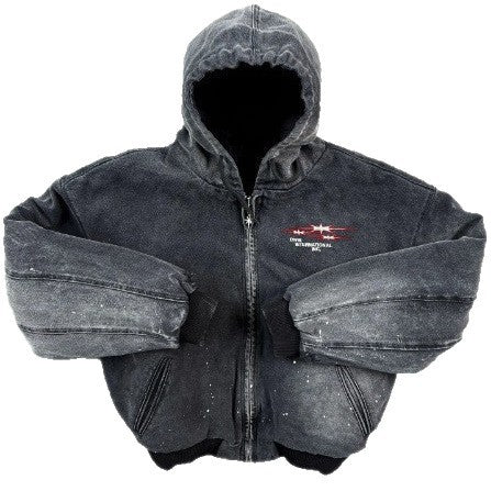 Starlight-Print Autumn Hooded Long-Sleeve Sweatshirt Jacket