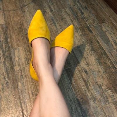 Ladies Shallow Pointed Toe Flat Peas Shoes Single Shoes