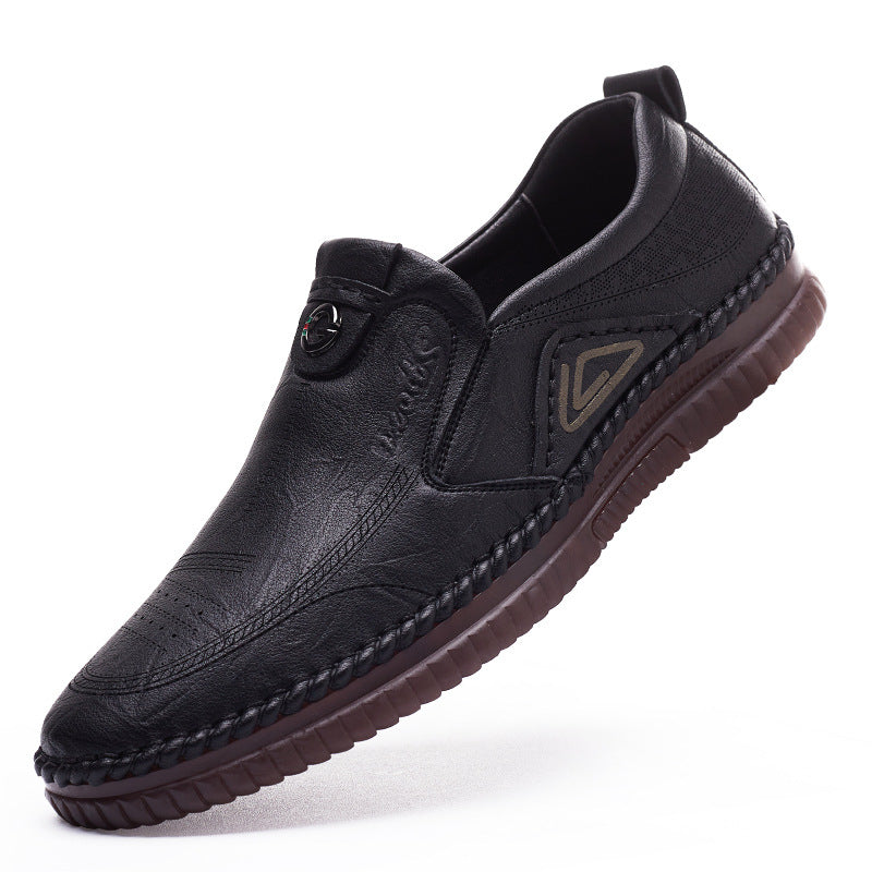 Mens Casual Soft And Breathable Leather Shoes