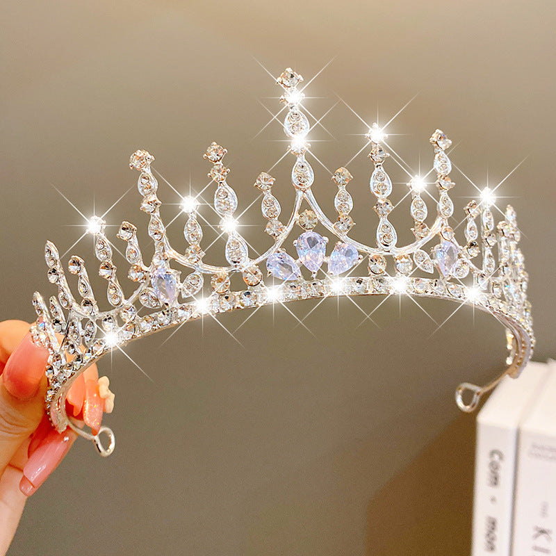 Sweet Fashion Jewelry Hair Accessories Multicolor Pearl Crown Banquet Birthday Fashion Princess Headband Girl Kawaii Crown Crown Headband Headgear Headgear Crystal  Wedding Party Hair Accessories