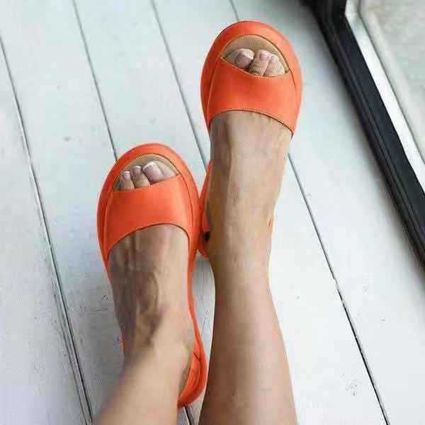 Shoes fish mouth thick ladies sandals