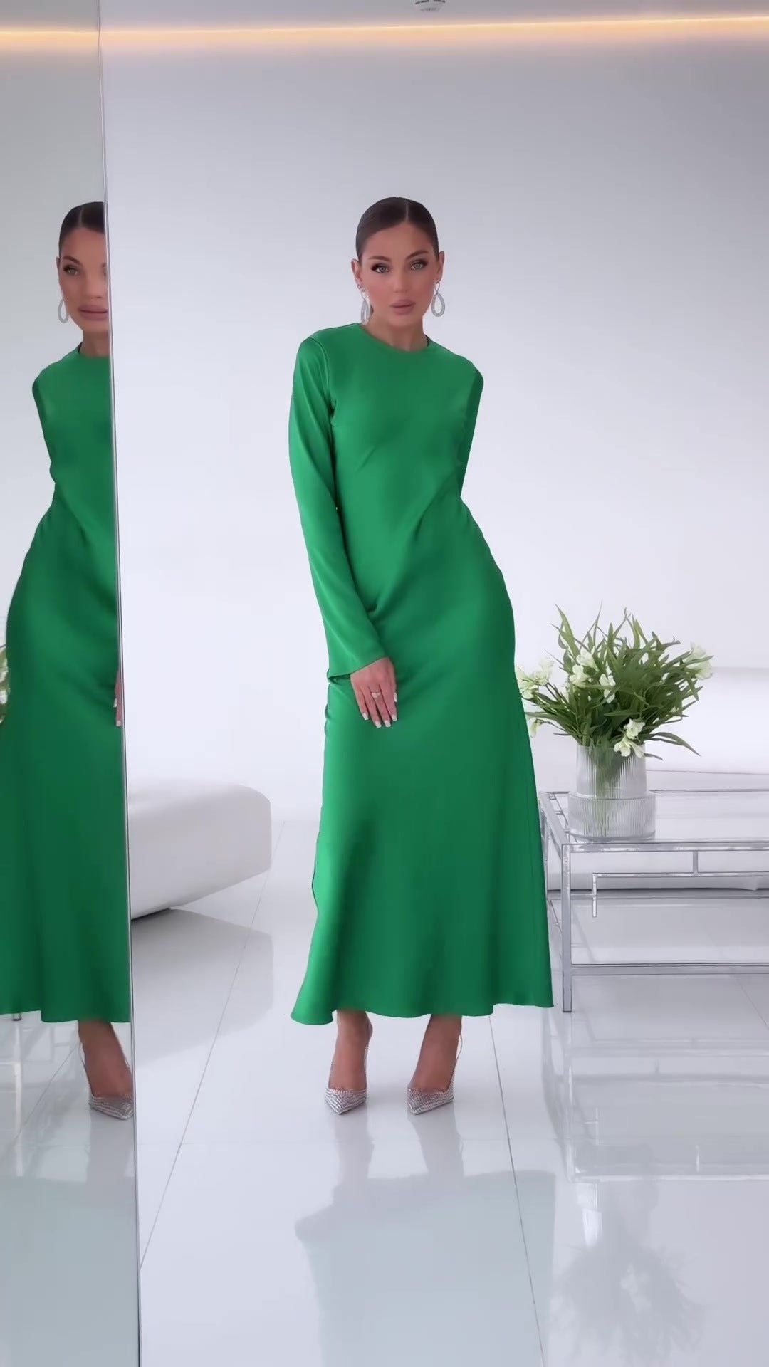 Casual Slim-fit Long Dress Perfect For Relaxed At-home Wear