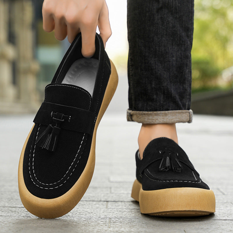 Mens Derby Shoes In British Style Casual Loafers