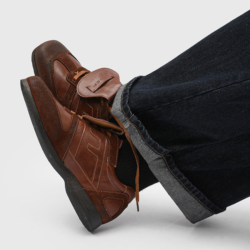 Mens Ultra-minimalist Boxing Shoes And Trendy English Derby Shoes