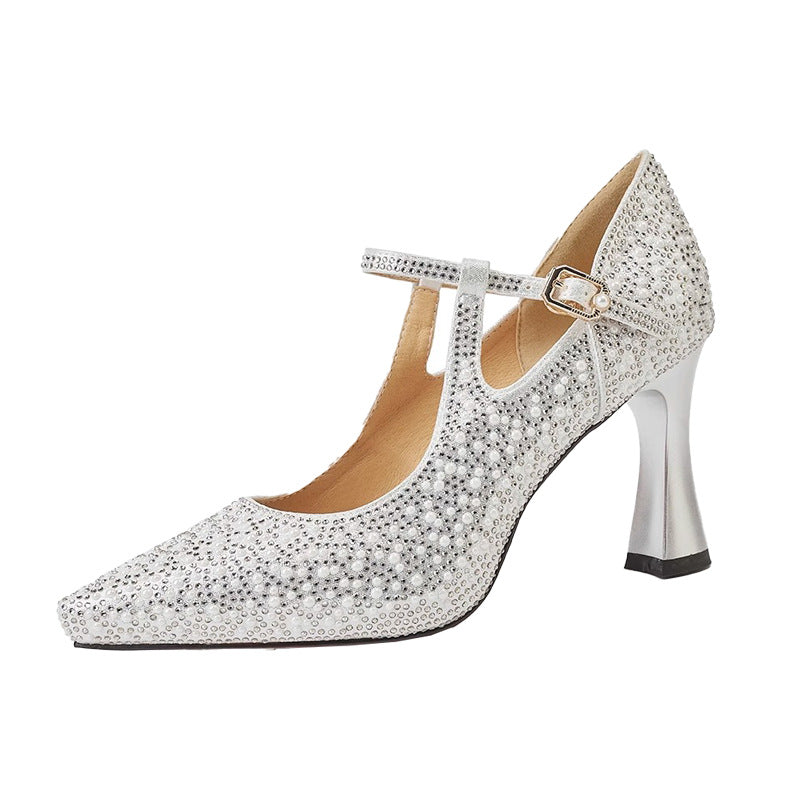 Low-cut Cheongsam Wedding Banquet Shoes Womens High Heels