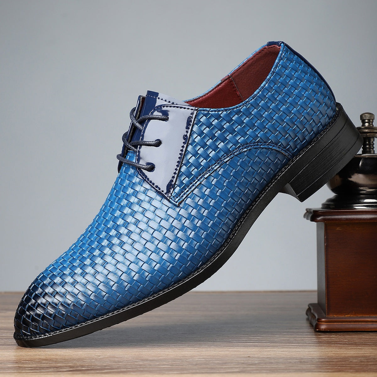 Mens Stylish Formal Pointed-toe Lace-up Leather Shoes