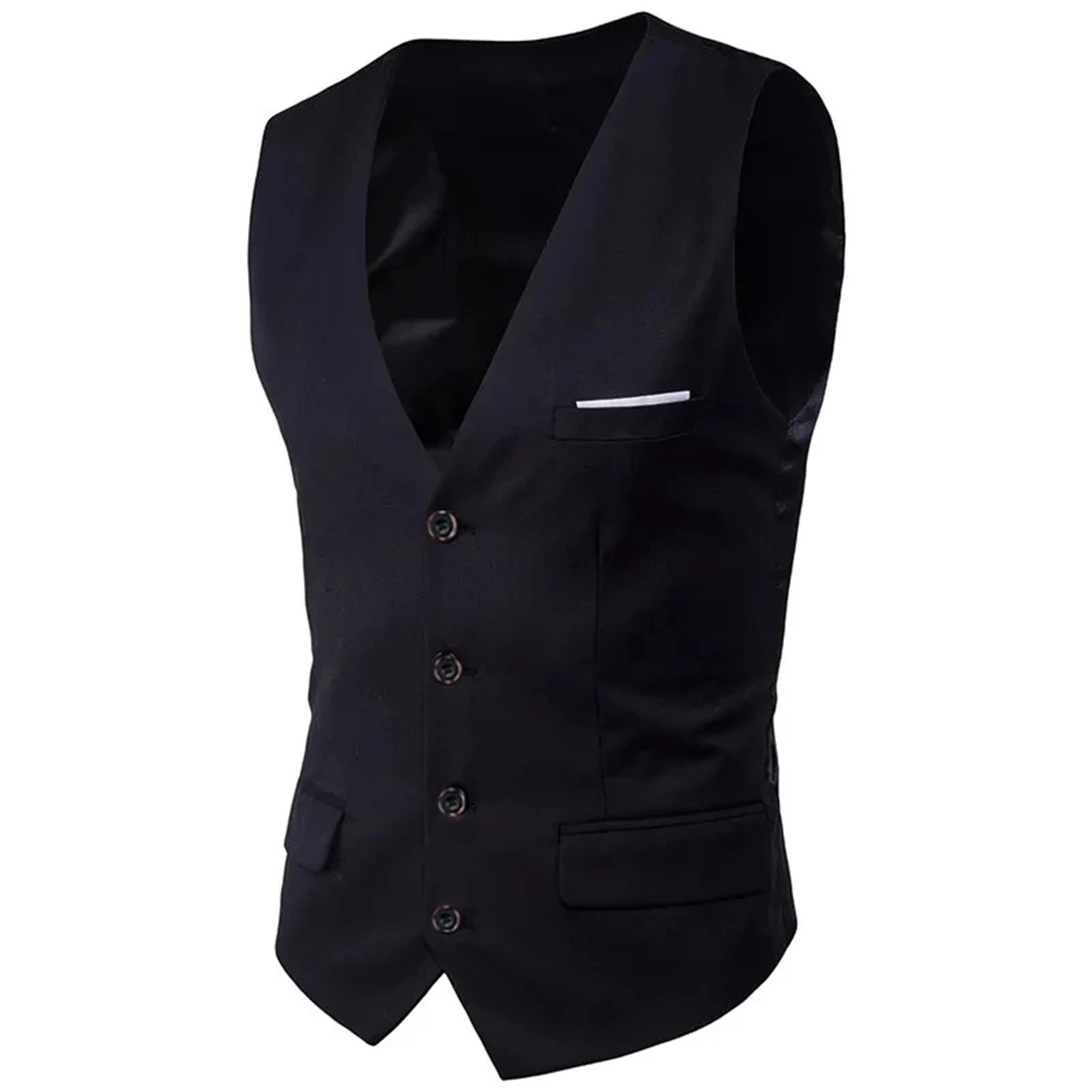 Mens Suit Vest Korean-style Suit Waistcoat