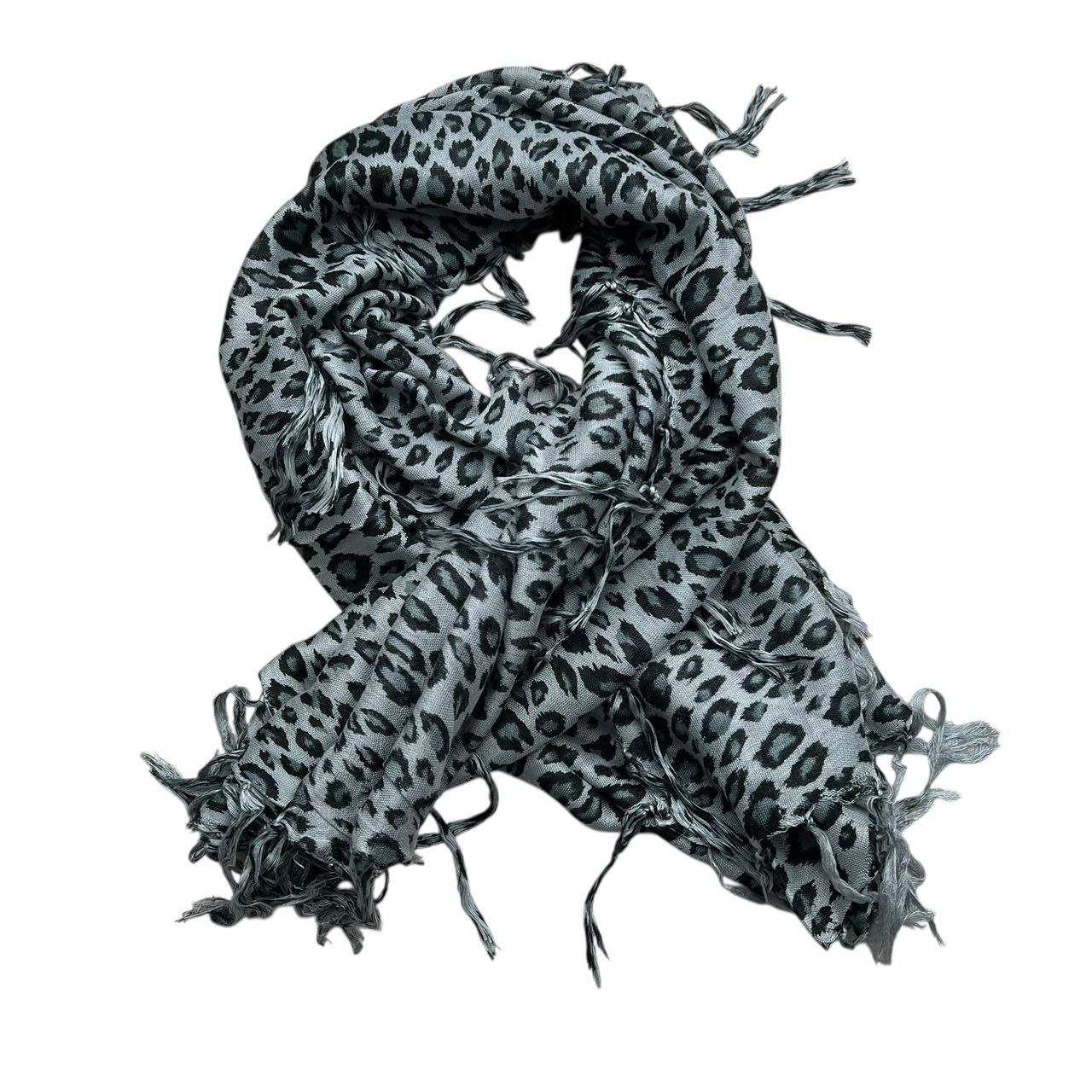 2pcs Minimalist Head Scarf,Grey Leopard Square Scarf ,Luxe Look For Evening Wear,Scarf,vacation,daily Life,evening Party,Office Appropriate Subtlety For Women Men