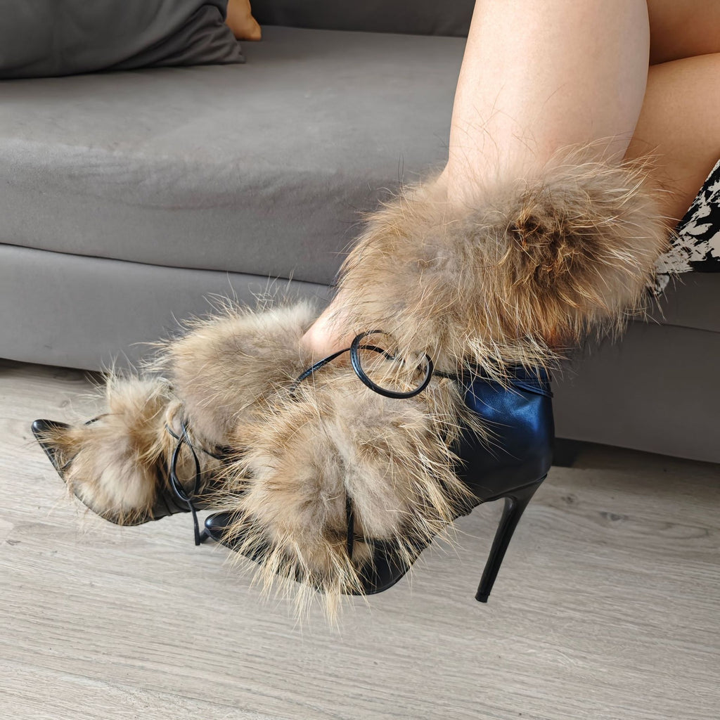 Womens Pointed-Toe Ankle Boots In Plus Sizes With Stiletto Heels