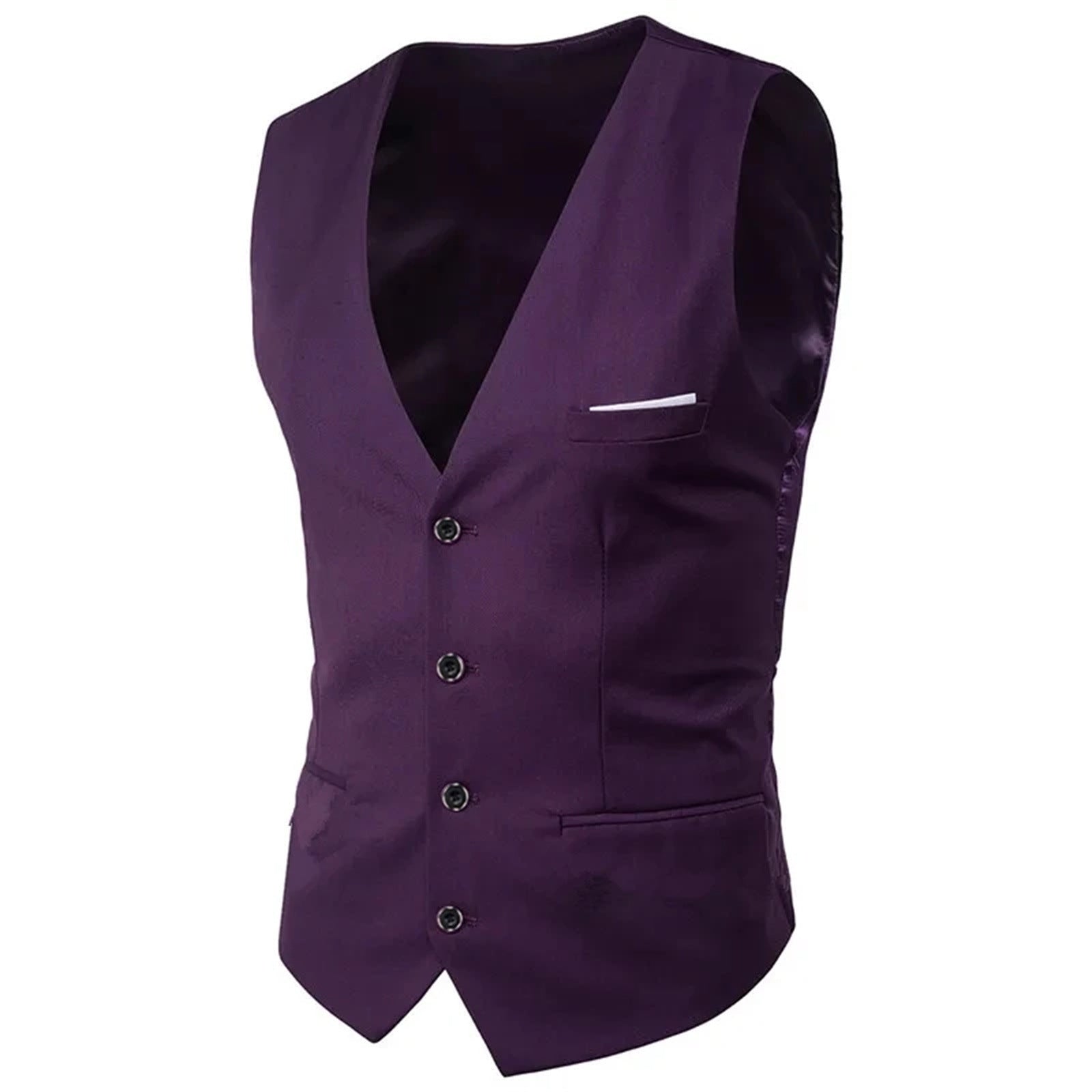 Mens Suit Vest Korean-style Suit Waistcoat