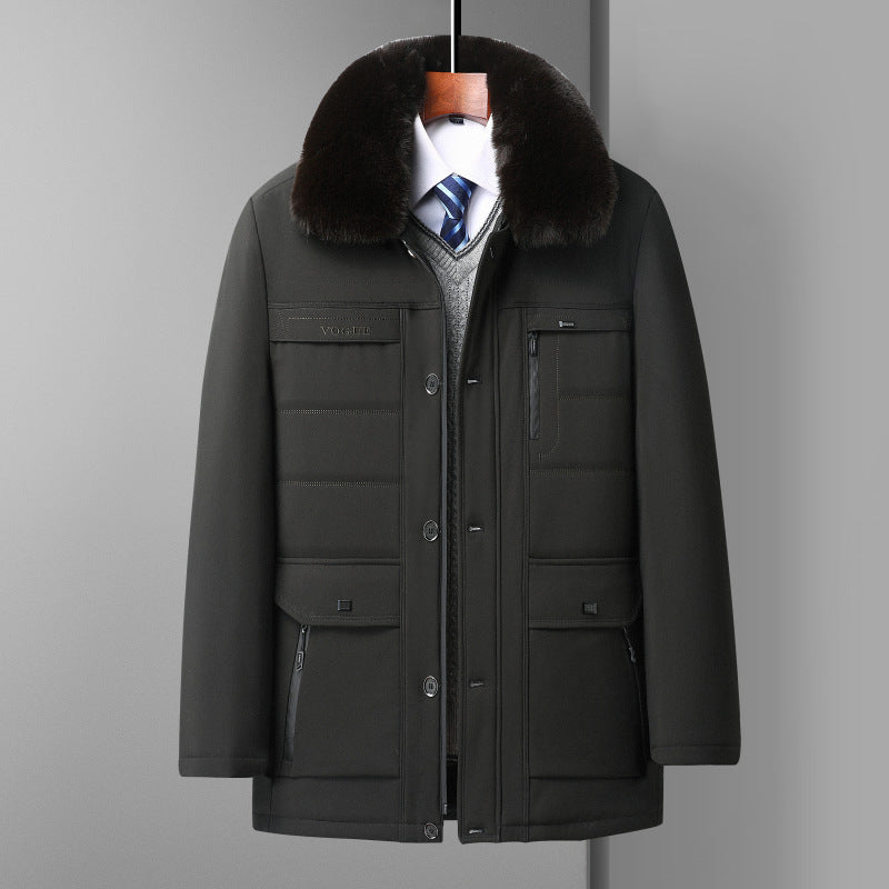 Mid-age Mens Lambswool Jacket