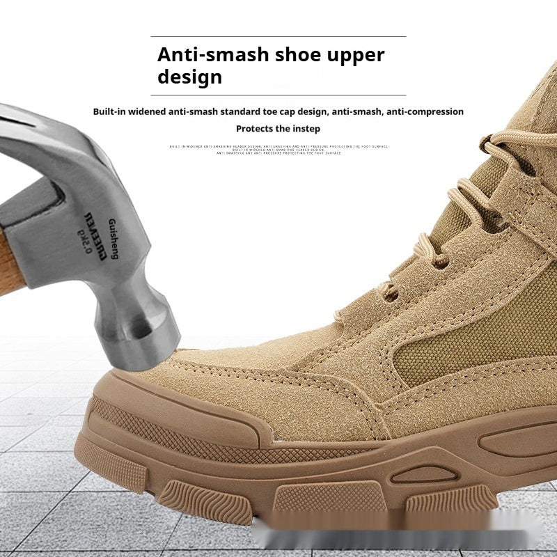 Mens Anti Smashing And Puncture Resistant Safety Shoes