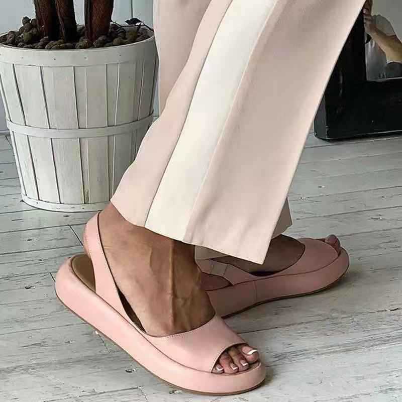 Shoes fish mouth thick ladies sandals