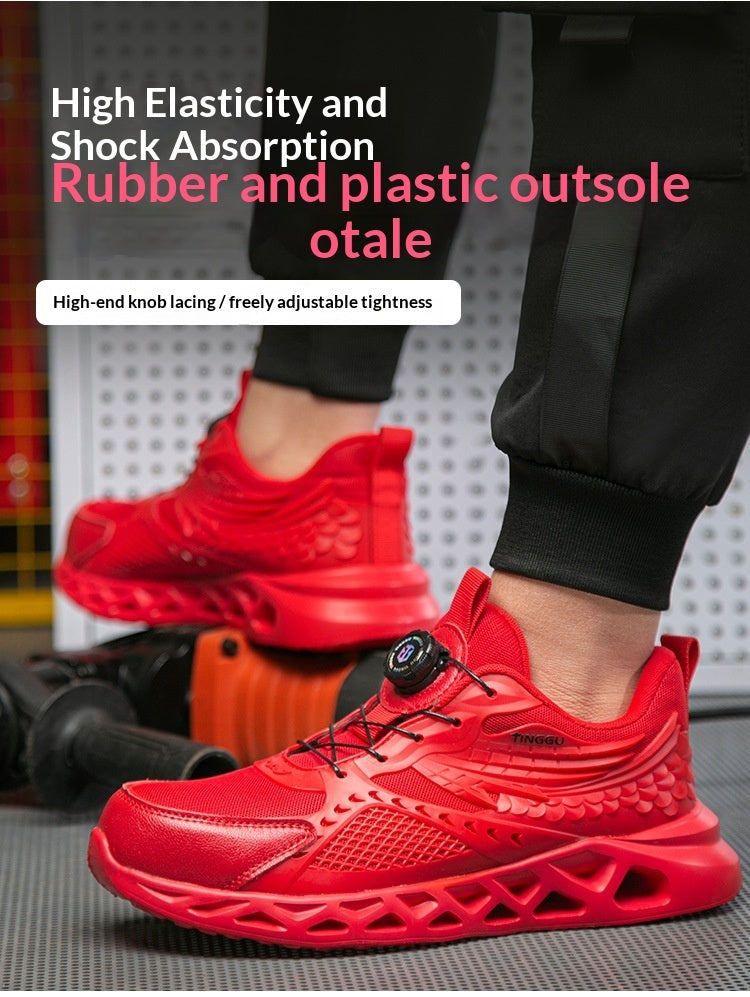 Mens Impact-resistant Puncture-proof  Breathable Deodorizing Work Shoes