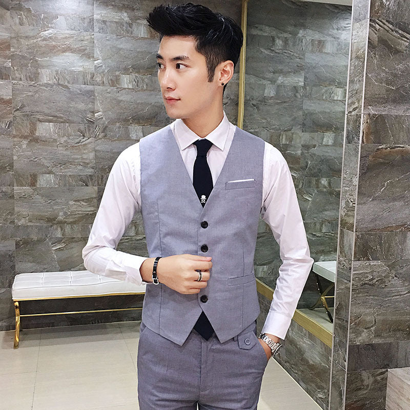 Mens Slim-Fit SpringAutumn Suit Vest