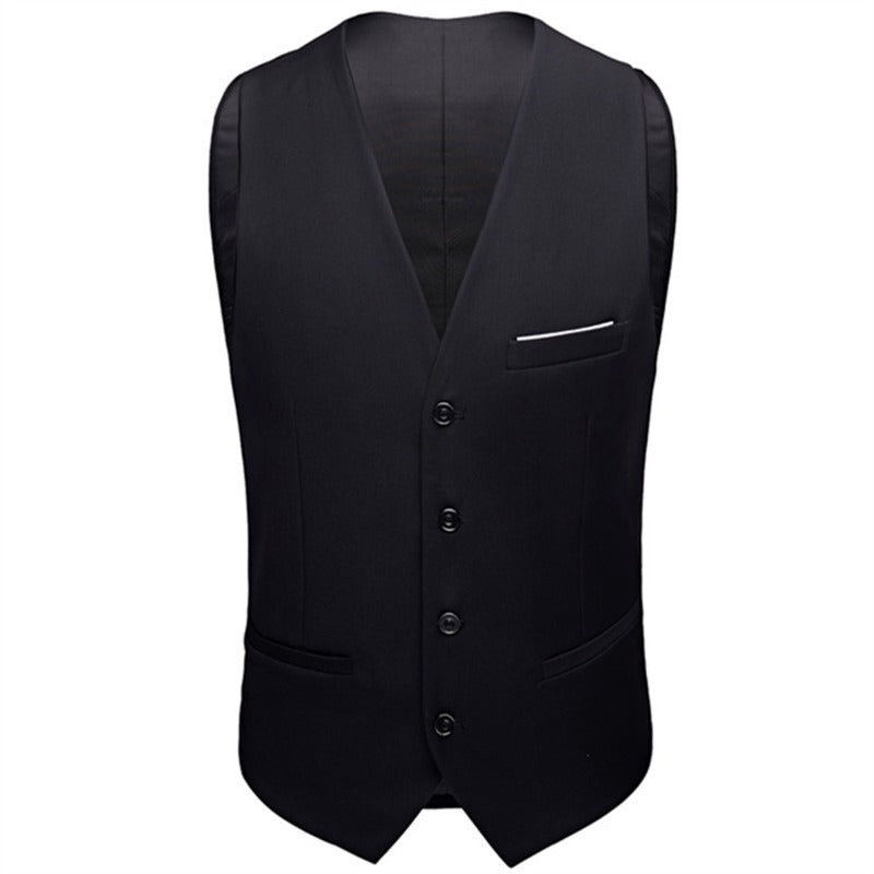 Mens Suit Vest Korean-style Suit Waistcoat