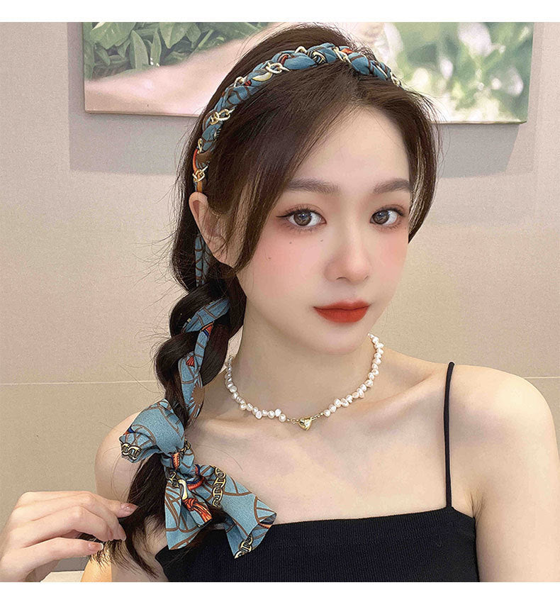 Bow Braided Hair Band For Women