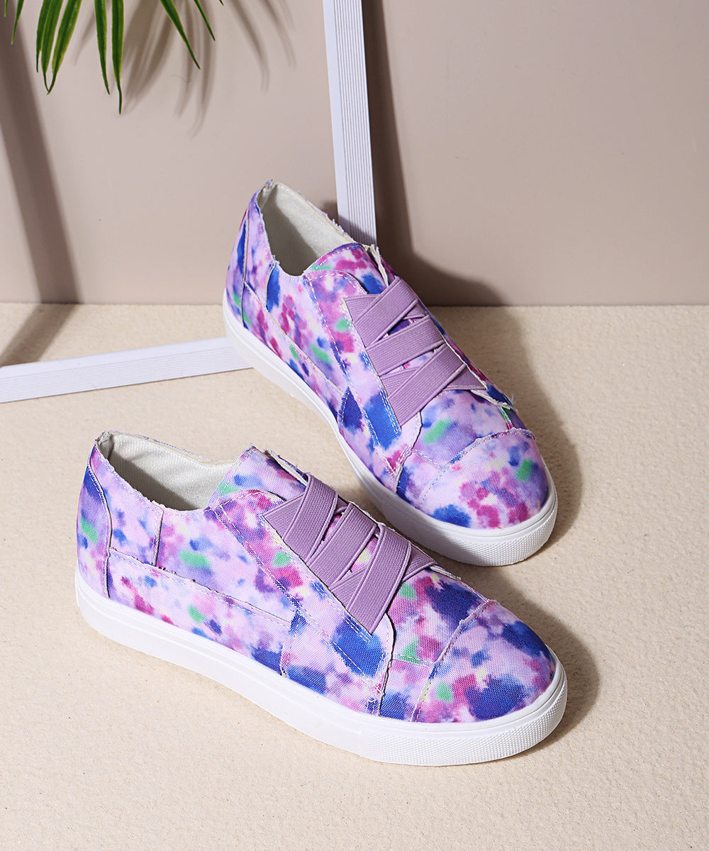 Color Canvas Shoes Ladies Flat Casual