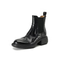 Womens British-style Dr Ankle Boots With Chunky Heels
