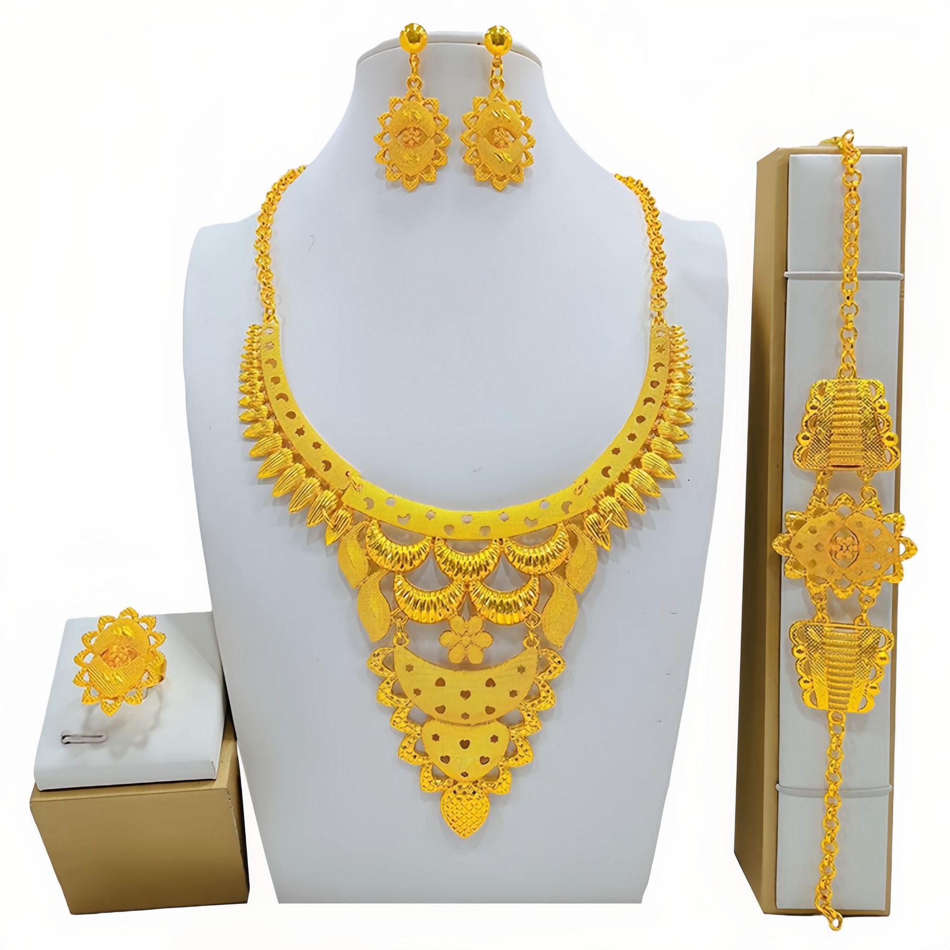 Women's Fashion All-match Jewelry Mirror Jewelry Suit