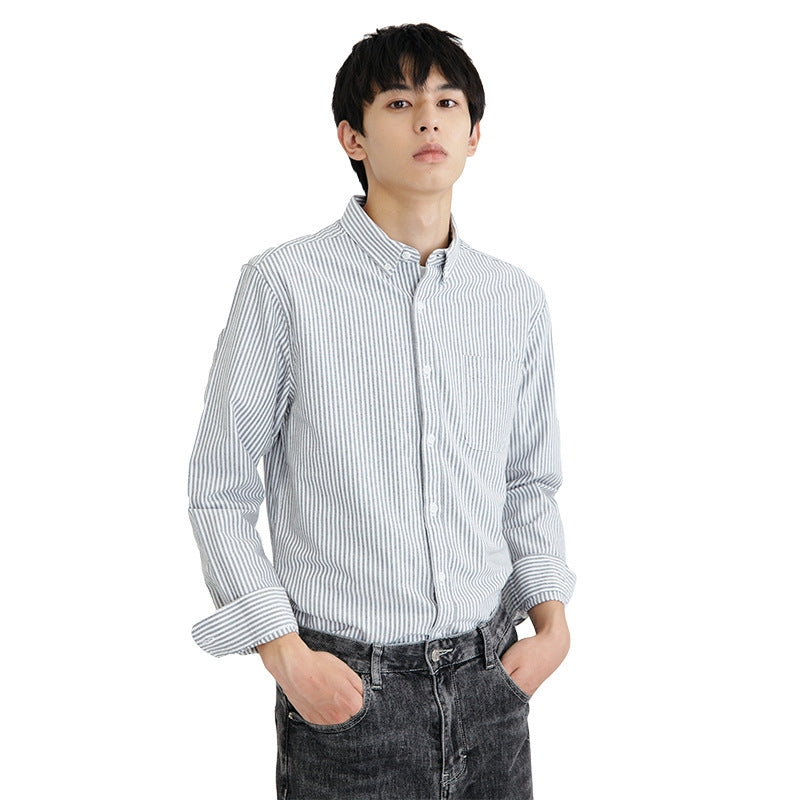 Spring Summer Long Sleeve Striped Shirt