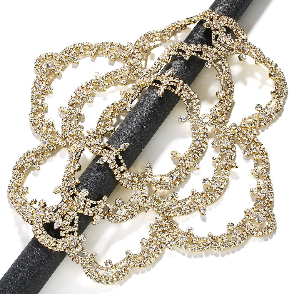 Floral Temperament Retro Bride Headband Rhinestone