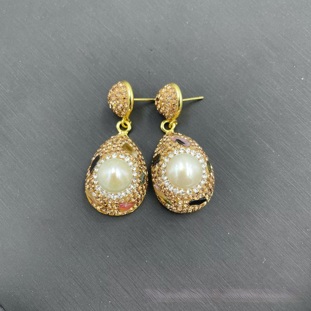 Natural Freshwater Shaped Pearl Hand-inlaid Three-piece Set