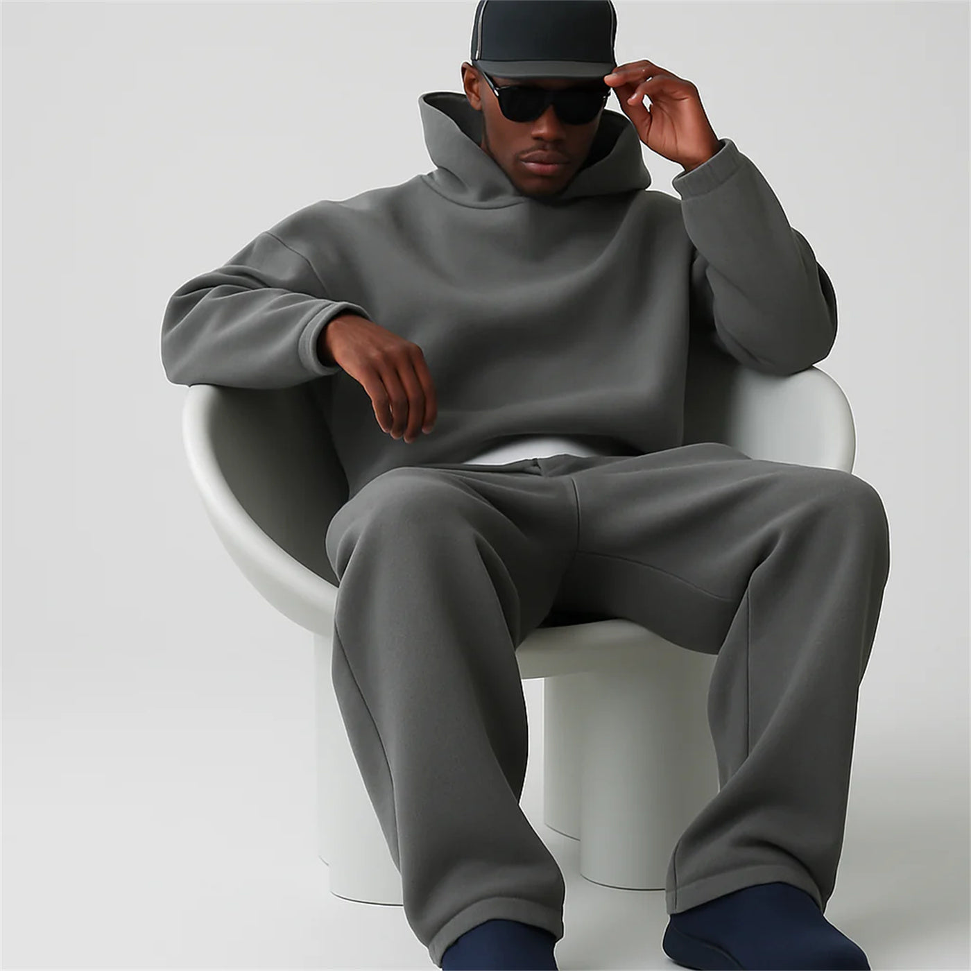 Oversized Two-piece Men's Sportswear Suit