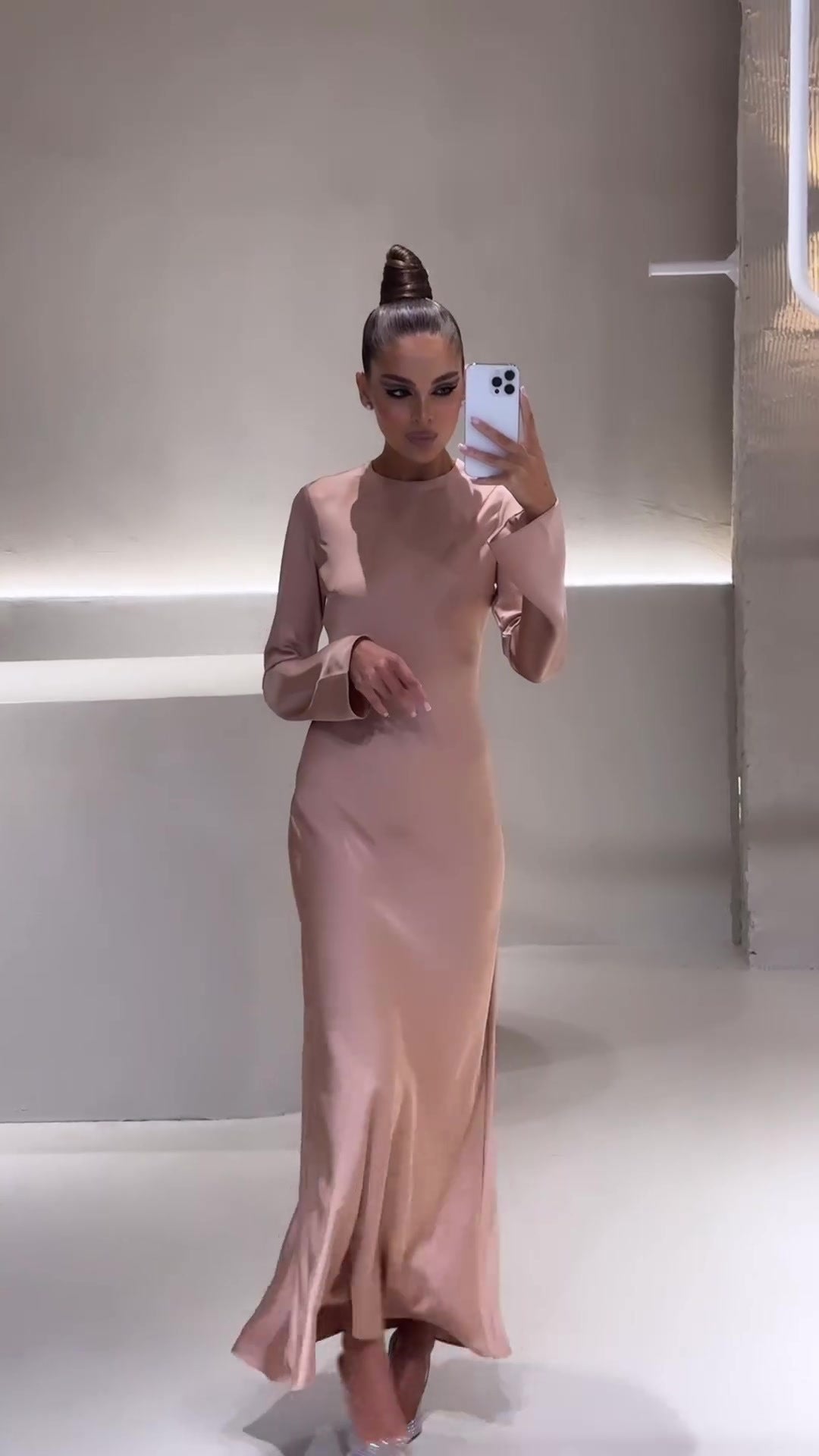 Casual Slim-fit Long Dress Perfect For Relaxed At-home Wear