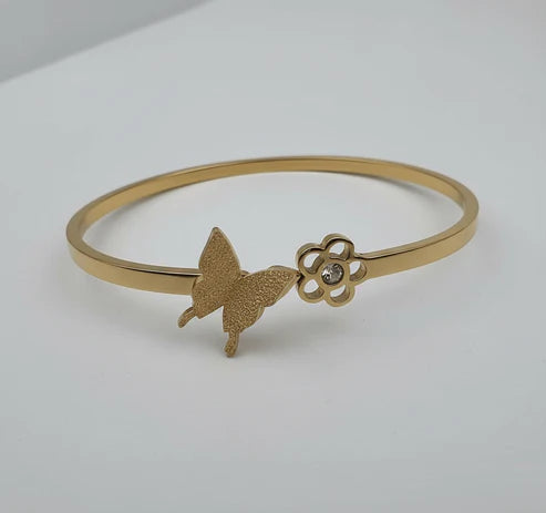 Butterfly & Blossom Harmony Bangle