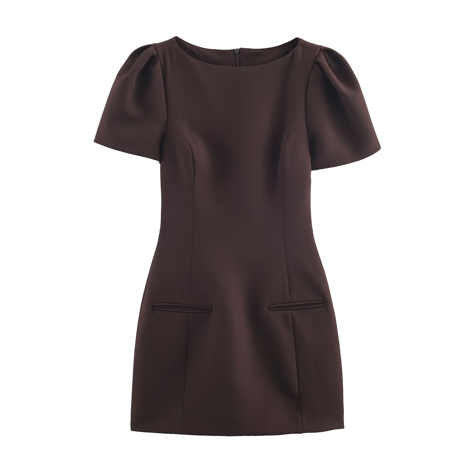 Womens Western-style Chic Pleated-pocket Dress