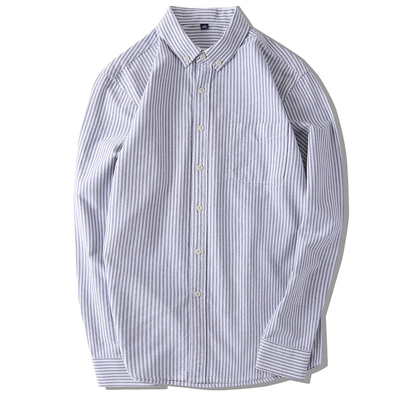 Spring Summer Long Sleeve Striped Shirt