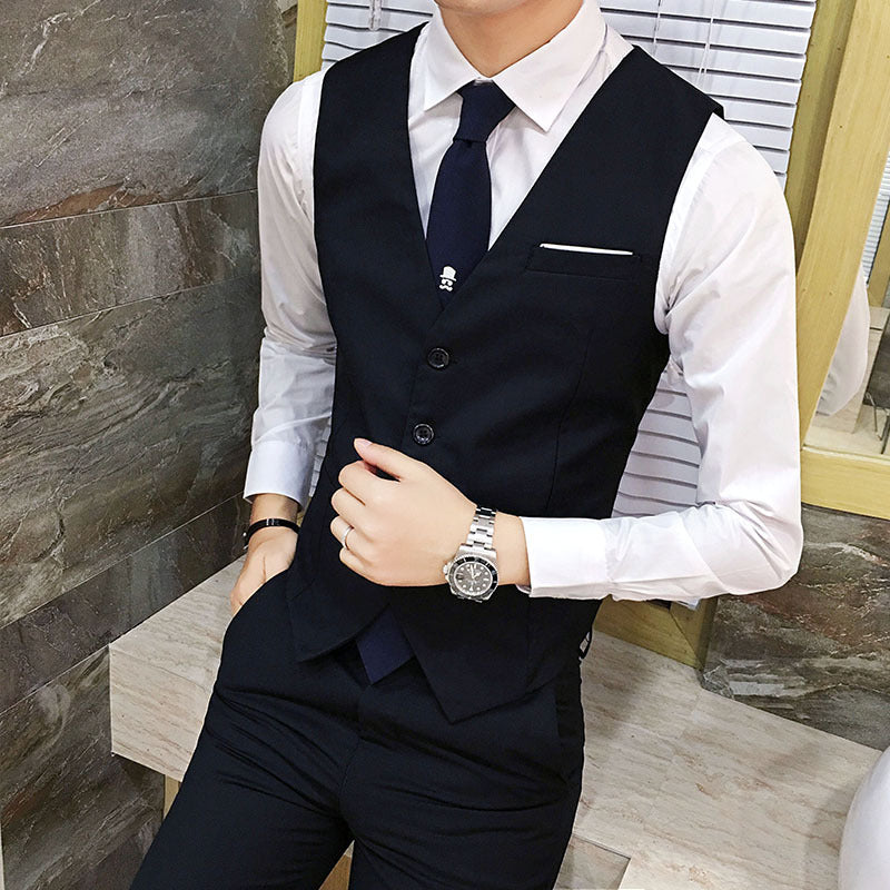 Mens Slim-Fit SpringAutumn Suit Vest