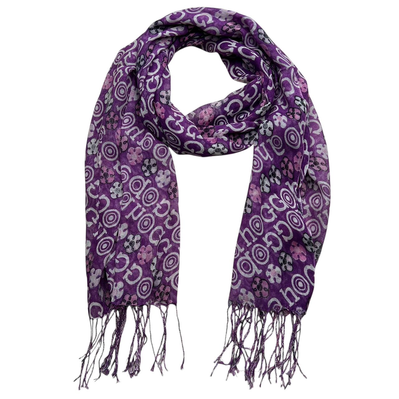 2pcs Purple Flowy Boho Viscose Watercolor Inspired On Airy Scarf,Luxe Look For Evening Wear,Scarf,vacation,daily Life,evening Party,Office Appropriate Subtlety For Women Men