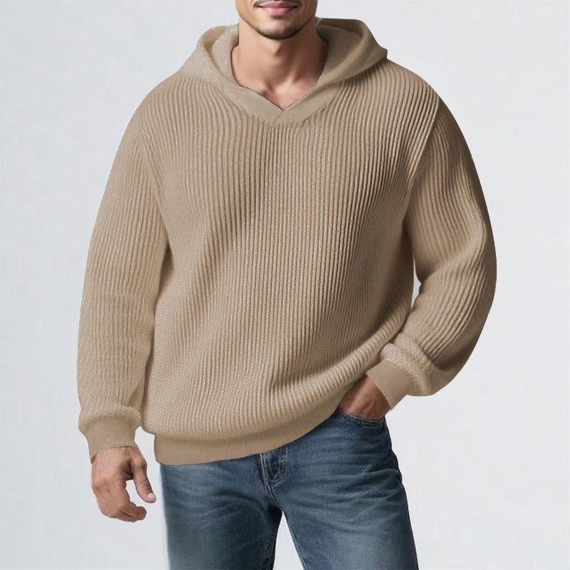 Mens Thickened Hooded Sweater For Winter