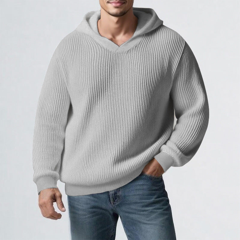Mens Thickened Hooded Sweater For Winter