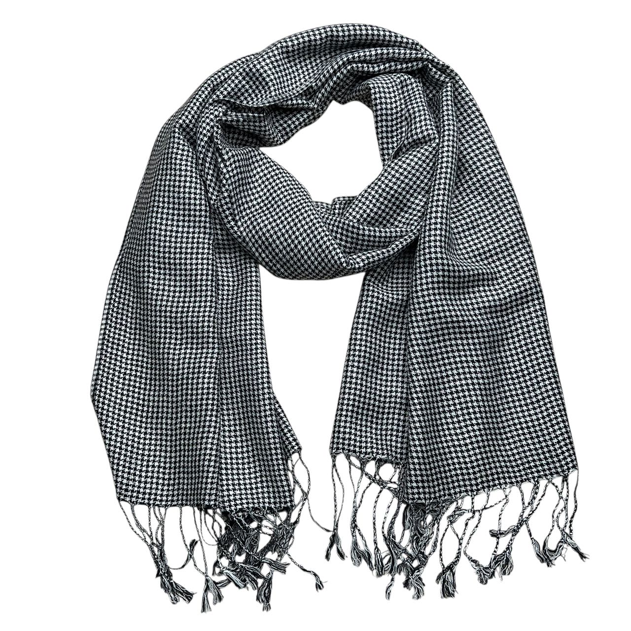 2pcs Modern Edge With Classic Colors Black White Graphic Jacquard Scarf ,Luxe Look For Evening Wear,Scarf,vacation,daily Life,evening Party,Office Appropriate Subtlety For Women Men