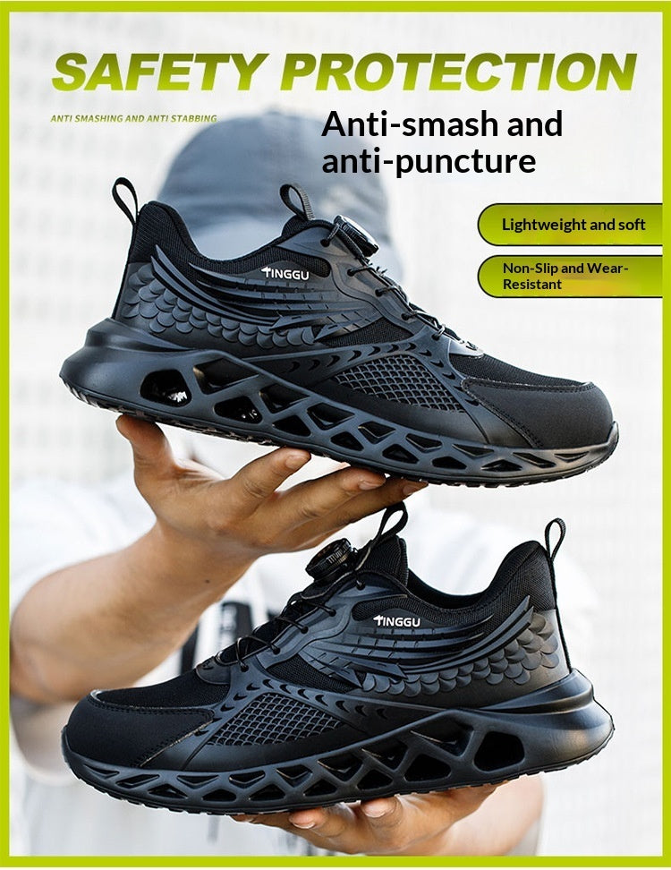 Mens Impact-resistant Puncture-proof  Breathable Deodorizing Work Shoes