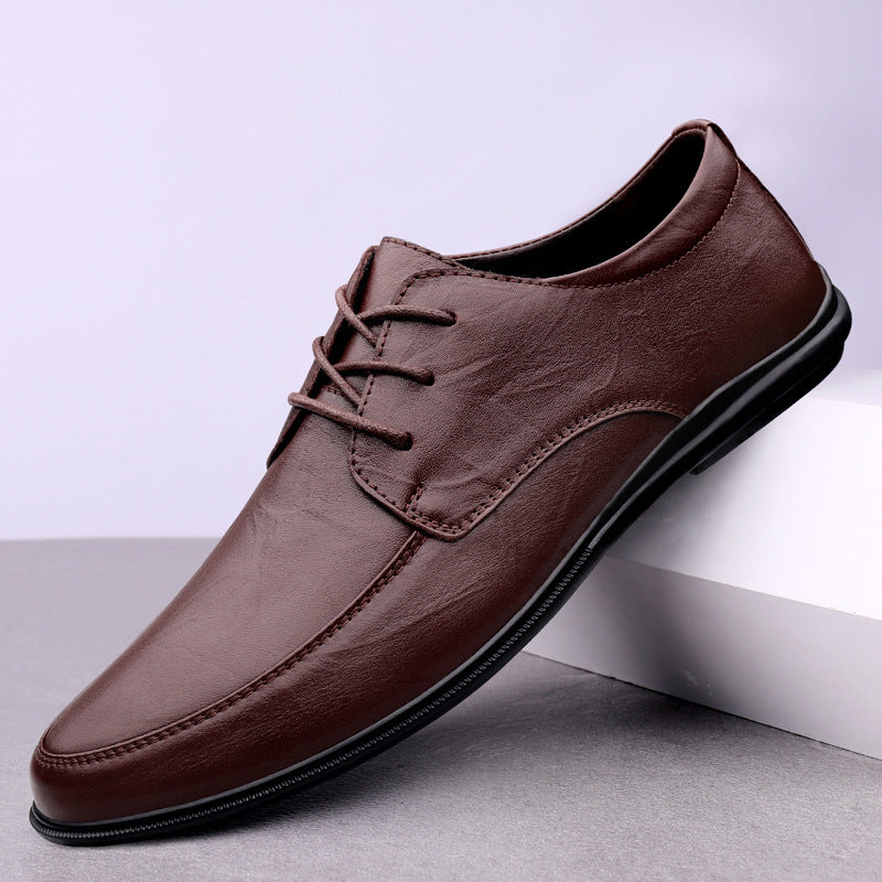 Mens Casual Leather Shoes With Soft Soles