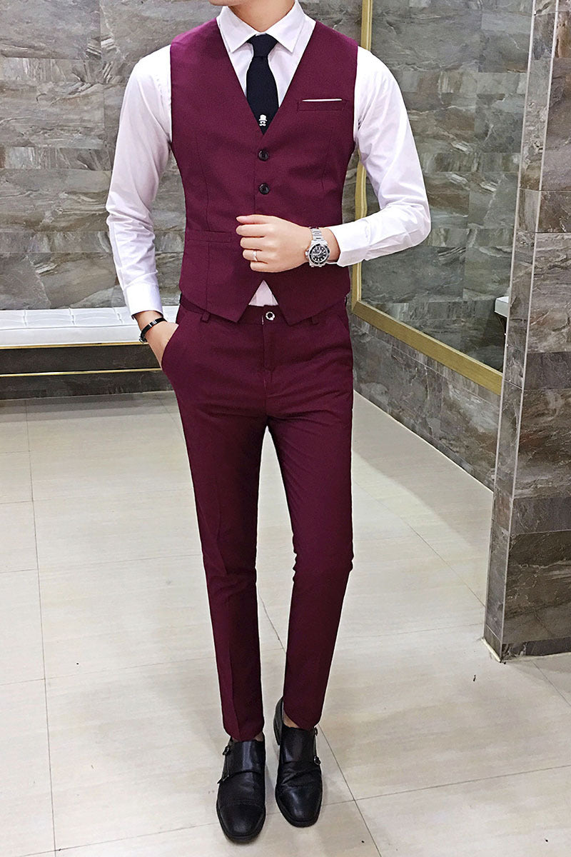 Mens Slim-Fit SpringAutumn Suit Vest