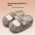 Warmth-Keeping Cotton Slippers For Couples Mens Non-Slip Fuzzy Indoor Postpartum Shoes