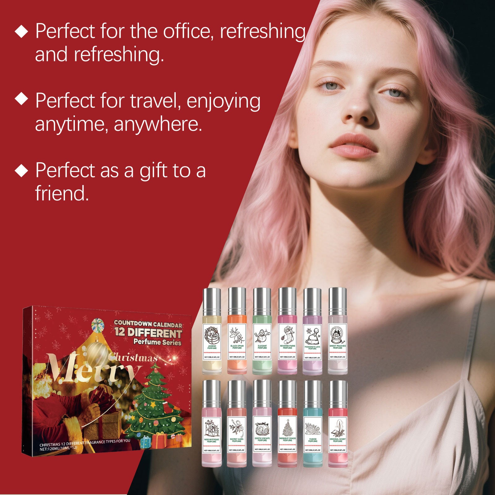 Christmas Colorful Countdown Perfume Gift Set 12 Unique Fragrances That Never Clash