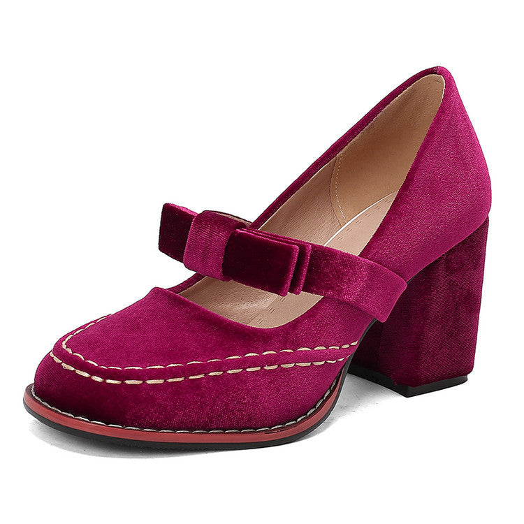 Womens Stylish Low-cut High Heels With A Bow Detail