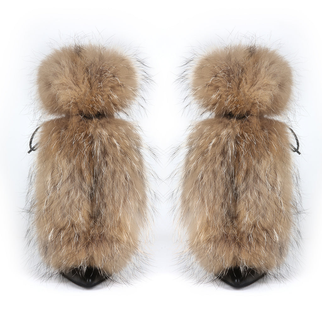 Womens Pointed-Toe Ankle Boots In Plus Sizes With Stiletto Heels