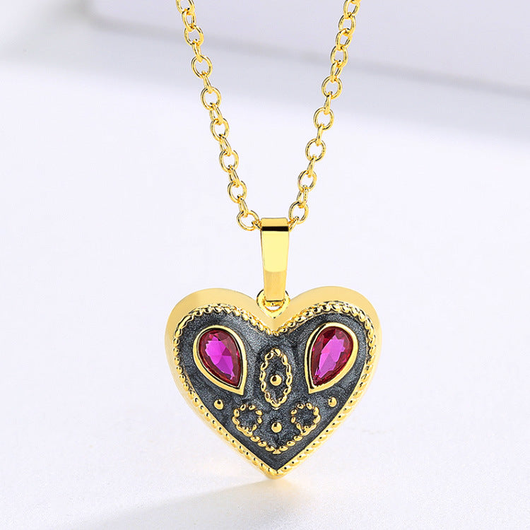 Classic Retro Exquisite Enamel Jewelry Three-piece Set