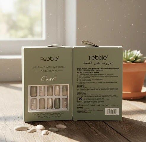 Febble - Luxe Olive Gold Oval Nails (Original)