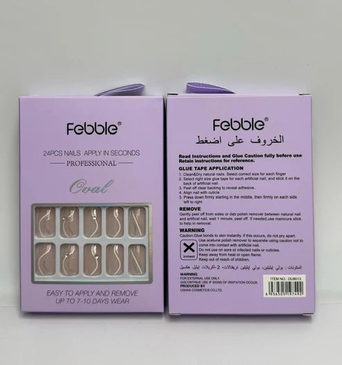 Febble - Natural Nude Stiletto Nails (Original)